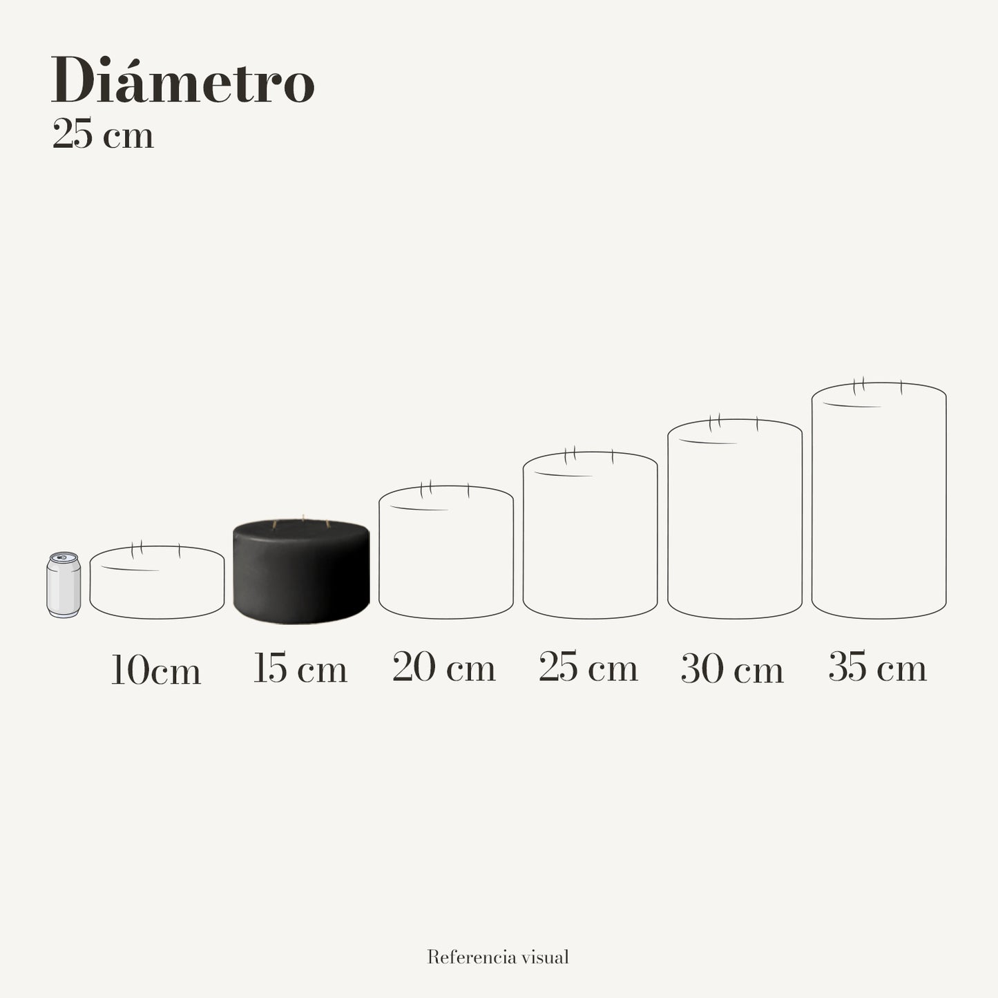 Cirio negro 25 cm diámetro - La Vela Amaltea