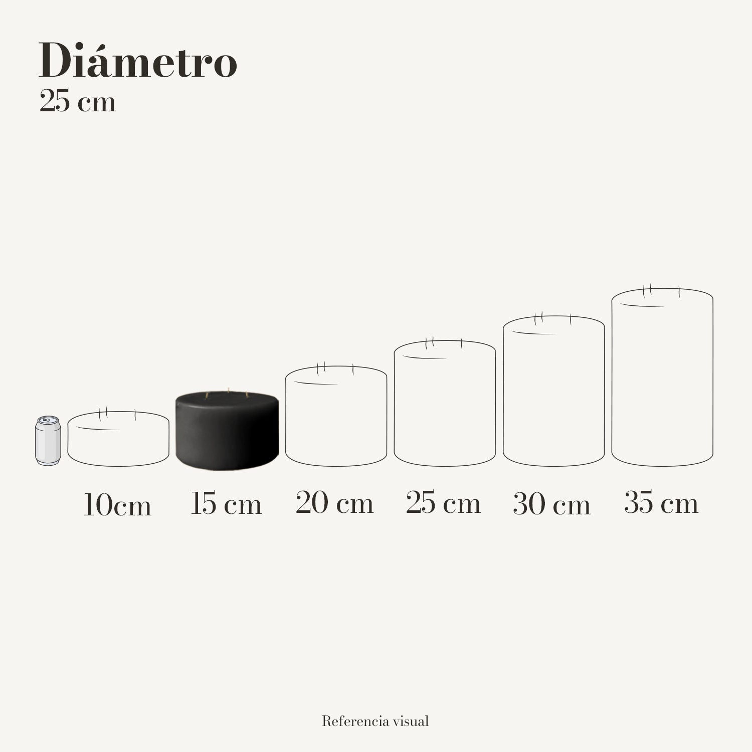 Cirio negro 25 cm diámetro - La Vela Amaltea