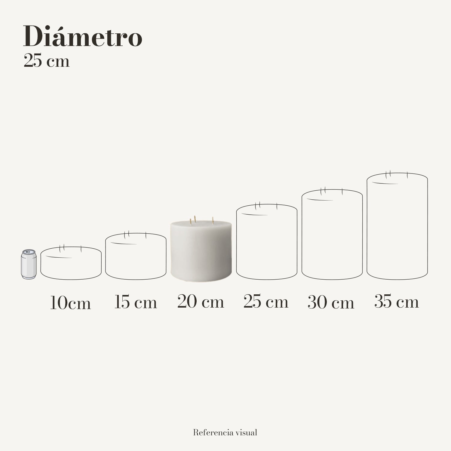 Cirio blanco 25 cm diámetro - La Vela Amaltea