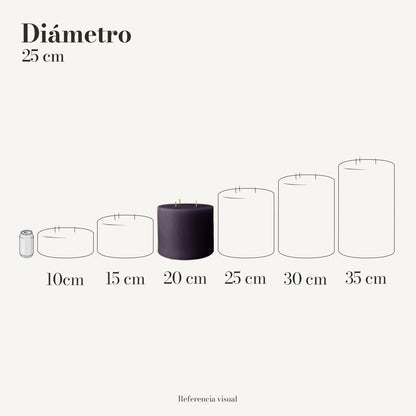Cirio morado oscuro 25 cm diámetro - La Vela Amaltea