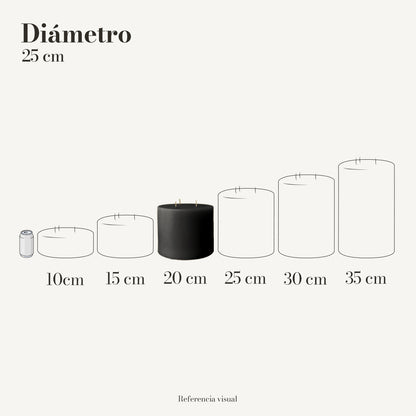 Cirio negro 25 cm diámetro - La Vela Amaltea