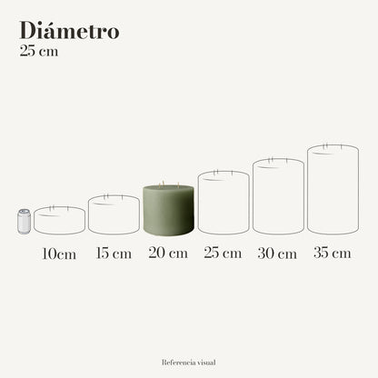 Cirio pistache 25 cm diámetro - La Vela Amaltea