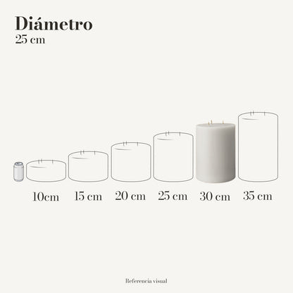 Cirio blanco 25 cm diámetro - La Vela Amaltea