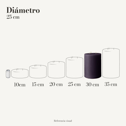 Cirio morado oscuro 25 cm diámetro - La Vela Amaltea