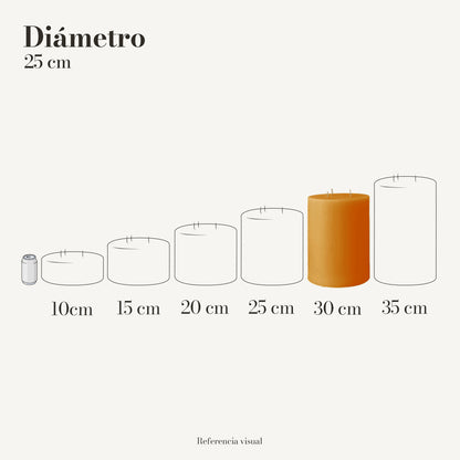 Cirio naranja 25 cm diámetro - La Vela Amaltea
