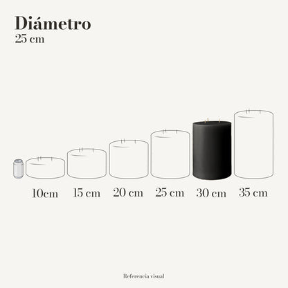 Cirio negro 25 cm diámetro - La Vela Amaltea