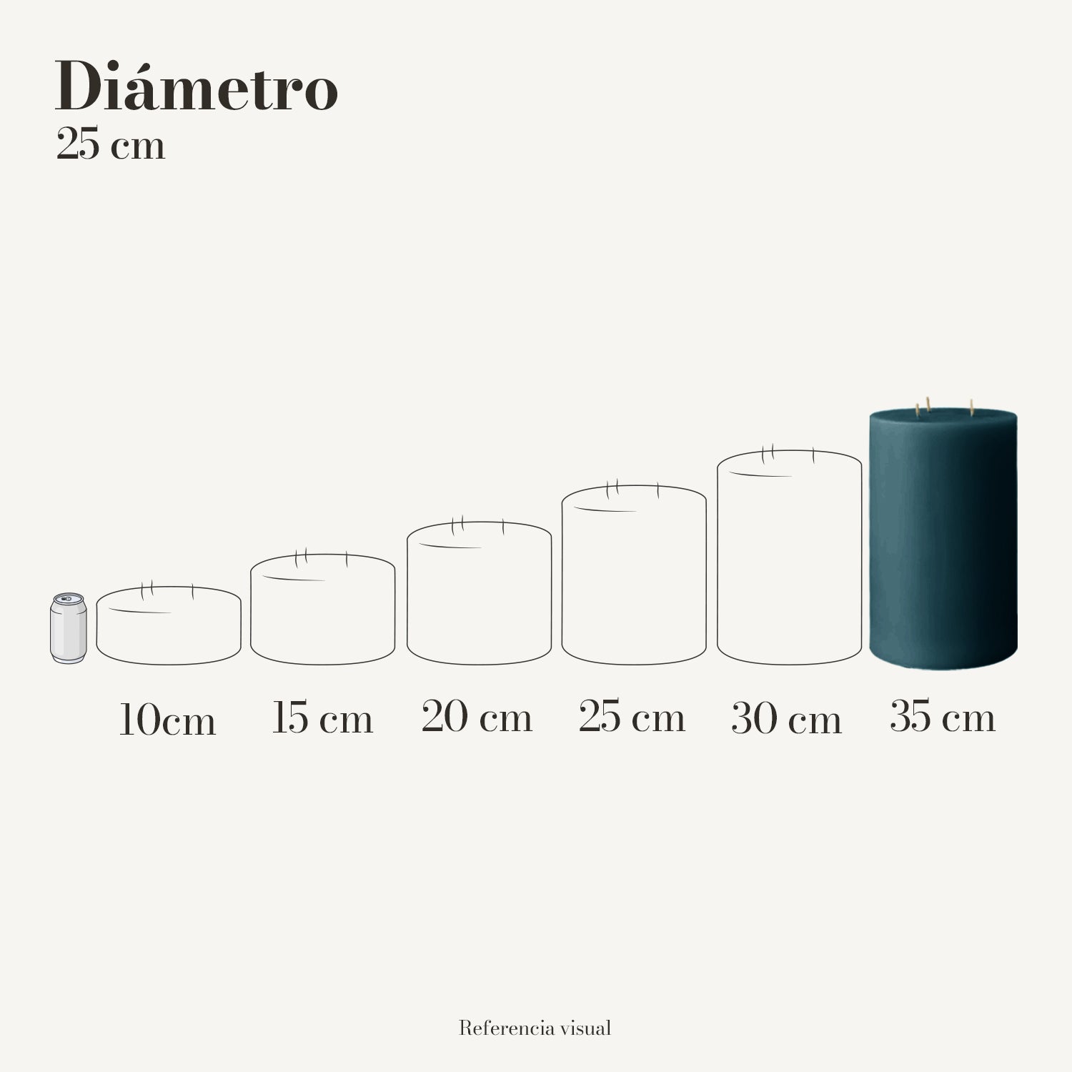Cirio aqua 25 cm diámetro - La Vela Amaltea
