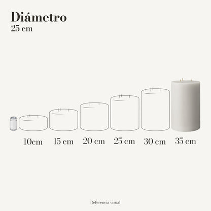 Cirio blanco 25 cm diámetro - La Vela Amaltea