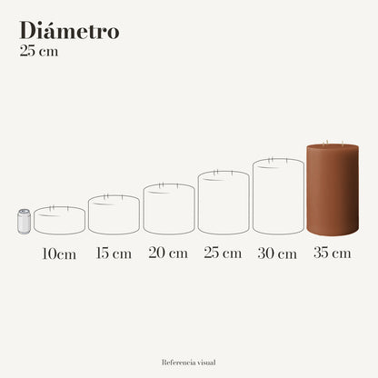 Cirio café claro 25 cm diámetro - La Vela Amaltea