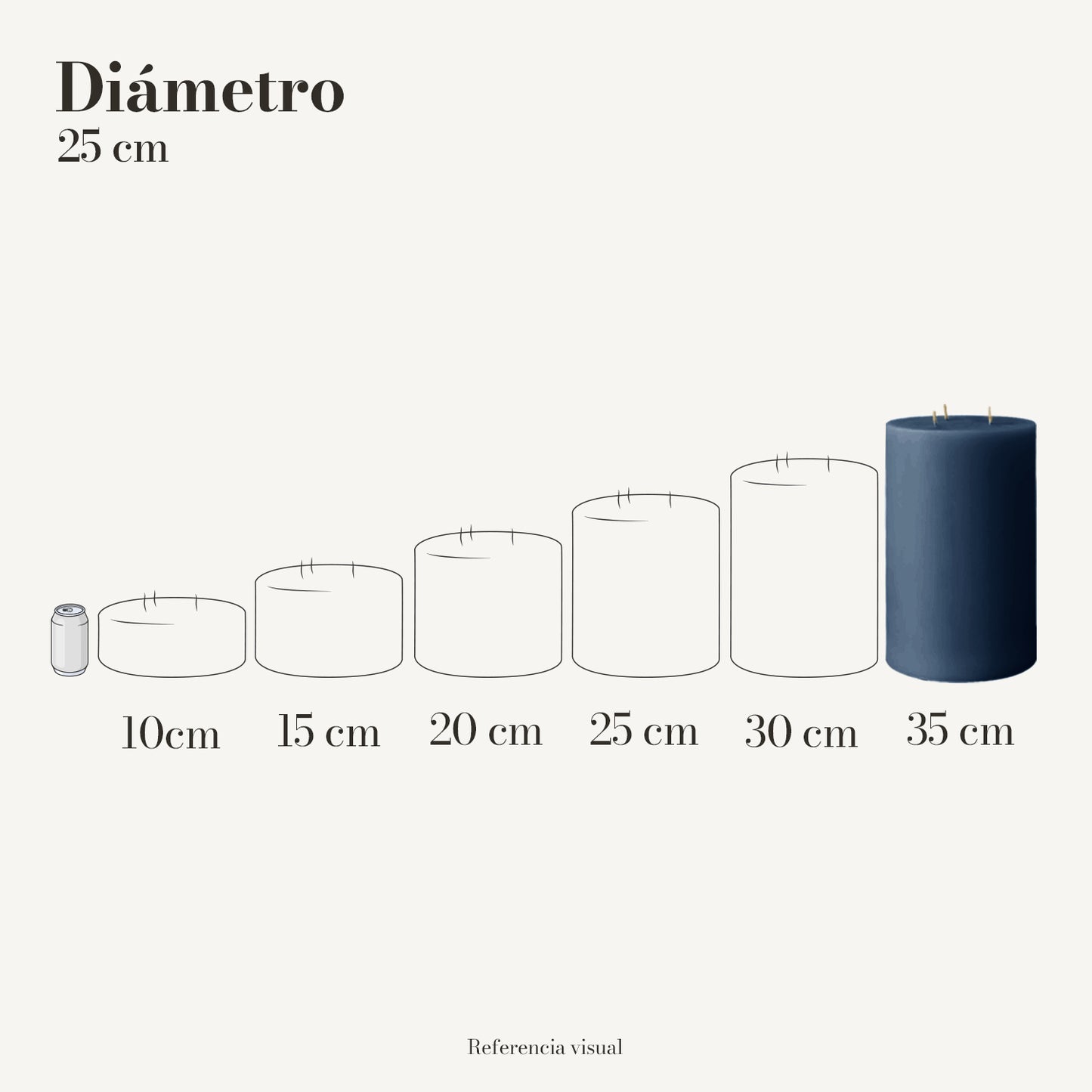 Cirio azul índigo 25 cm diámetro - La Vela Amaltea