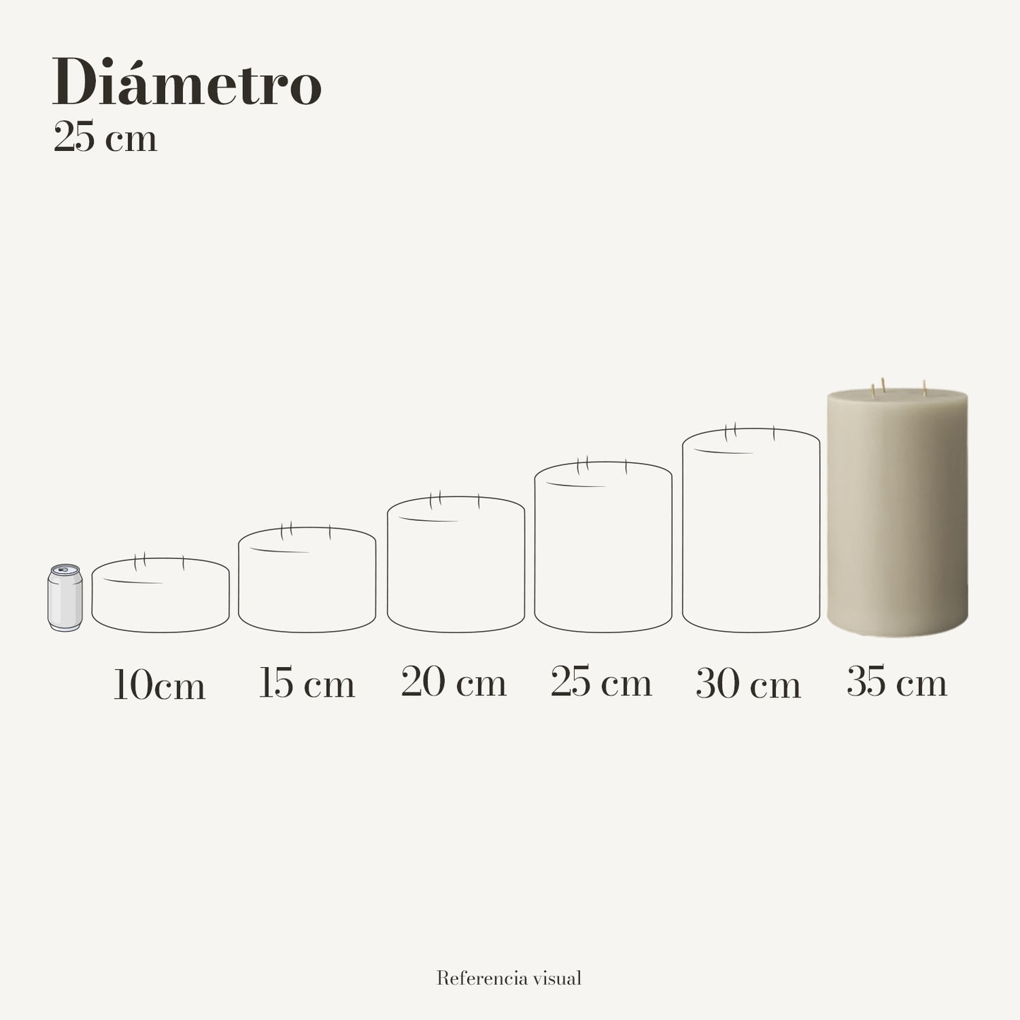 Cirio marfil 25 cm diámetro - La Vela Amaltea