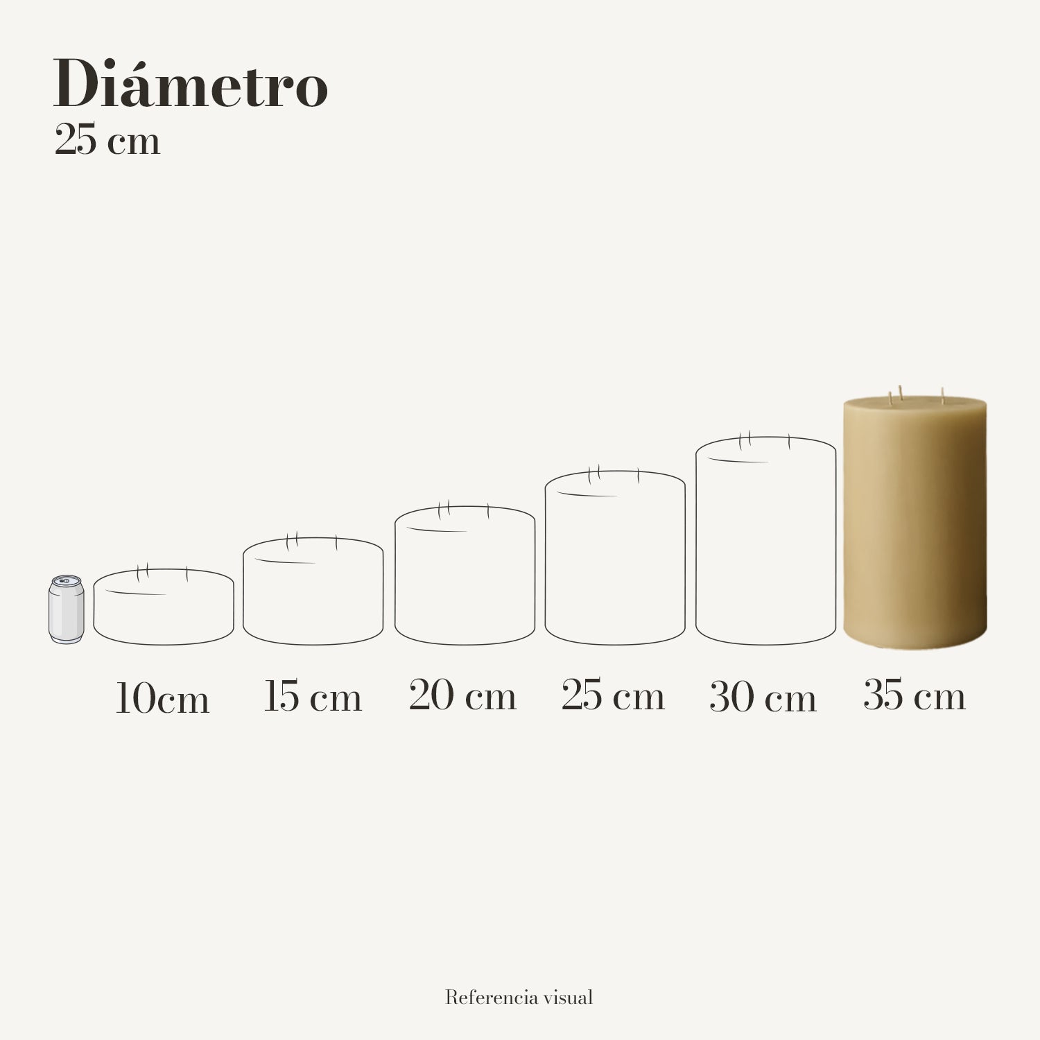Cirio natural 25 cm diámetro - La Vela Amaltea