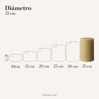 Cirio natural 25 cm diámetro - La Vela Amaltea