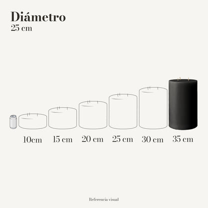 Cirio negro 25 cm diámetro - La Vela Amaltea