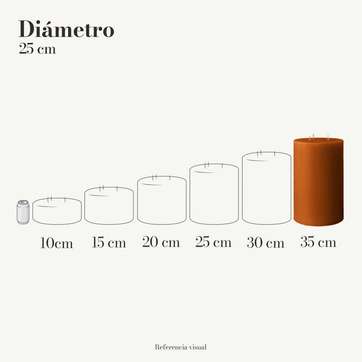 Cirio Naranja Ocre (Por pedido)