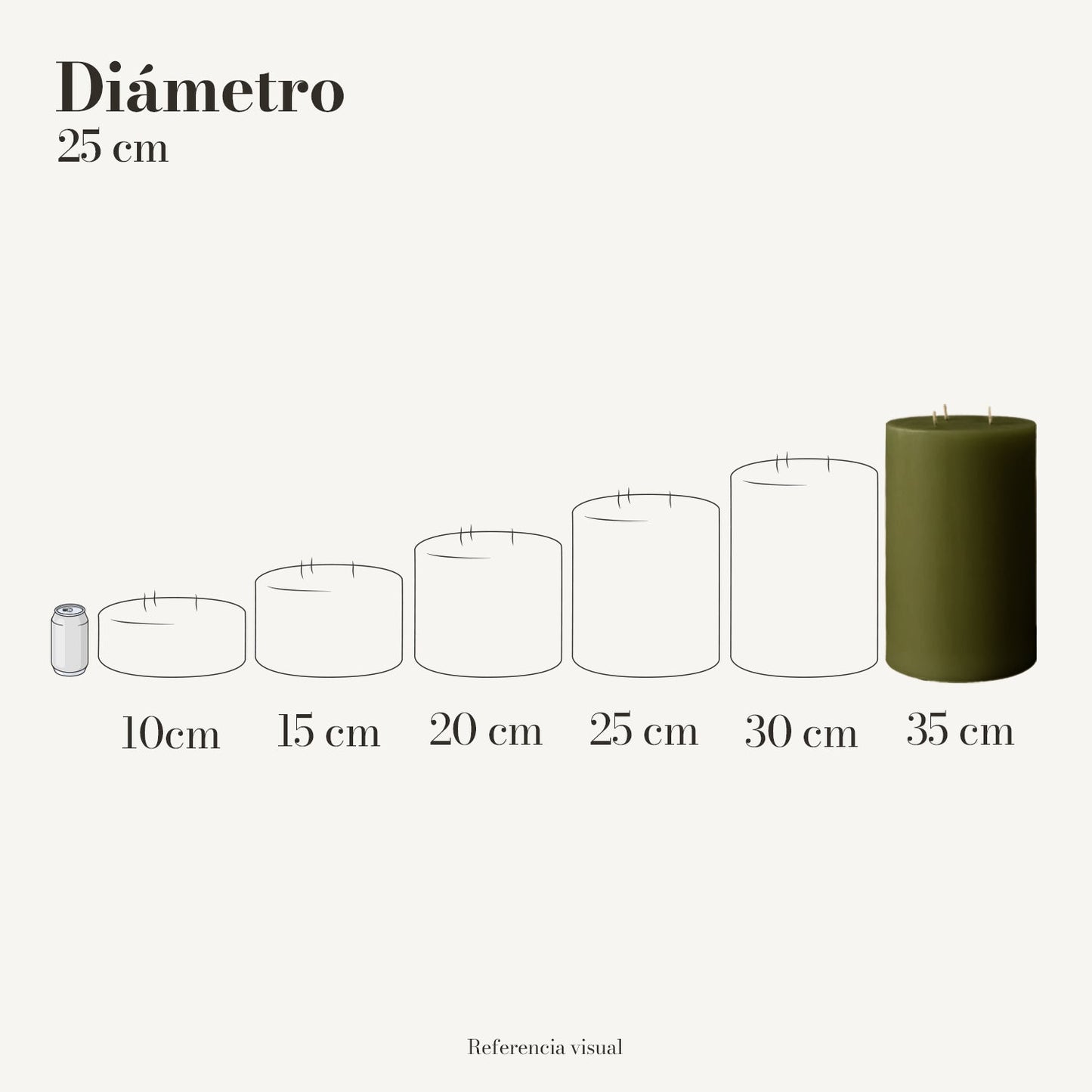 Cirio Verde Olivo (Por pedido)