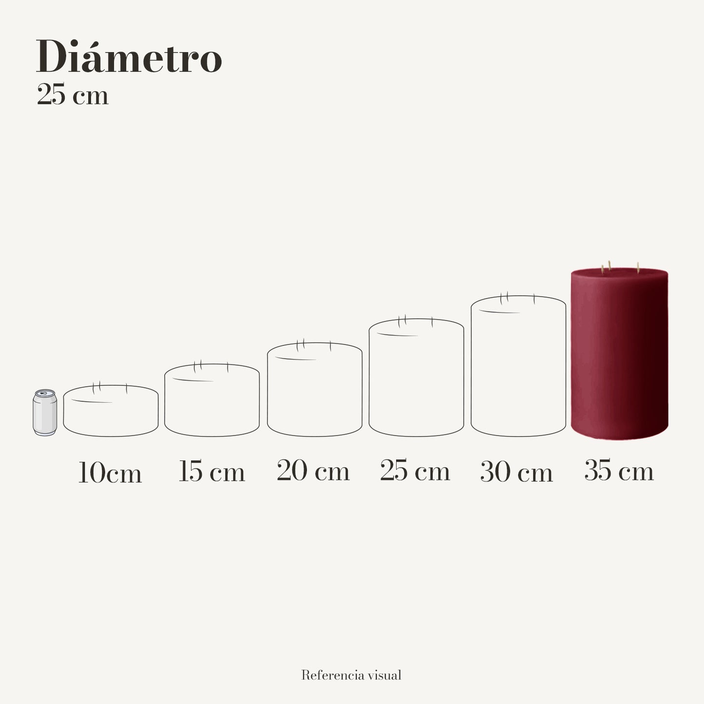Cirio vino 25 cm diámetro - La Vela Amaltea