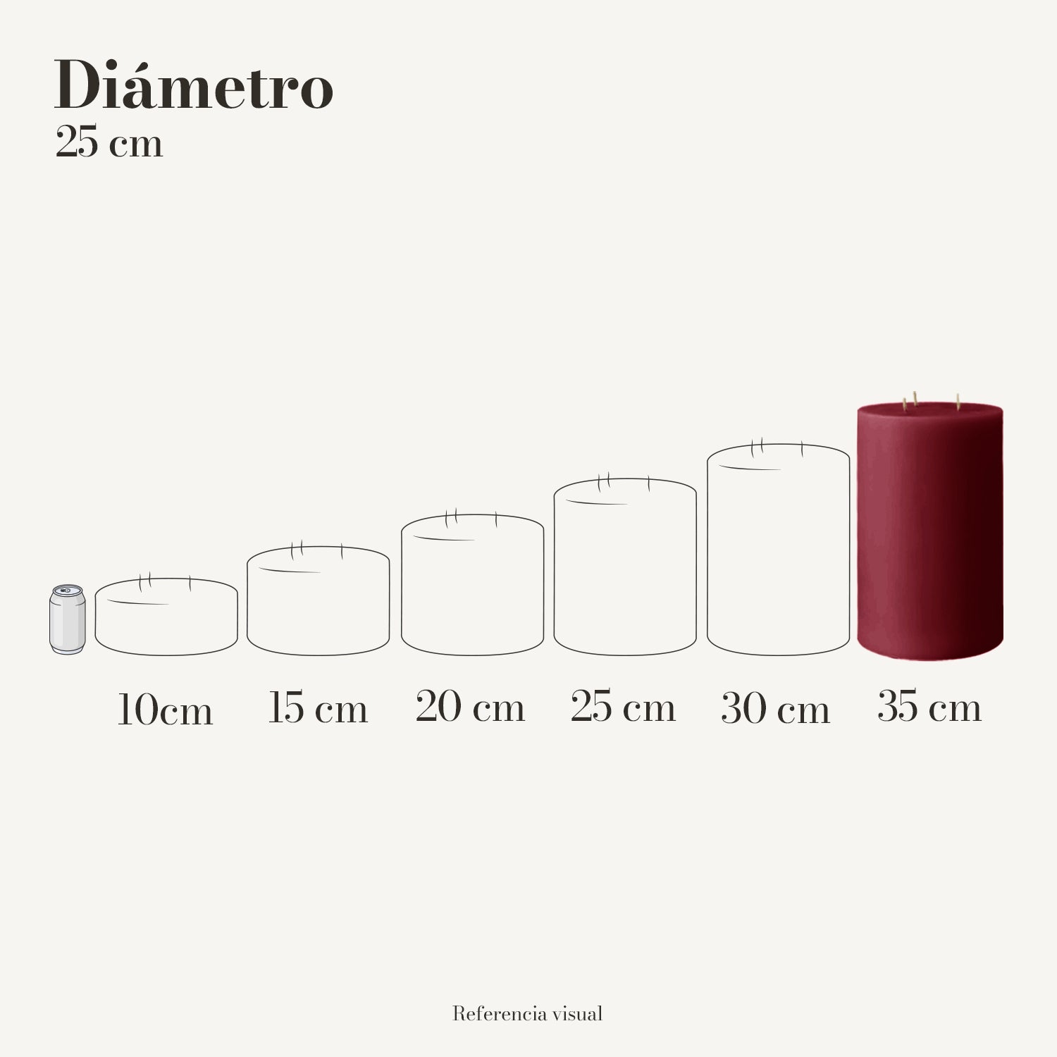 Cirio vino 25 cm diámetro - La Vela Amaltea
