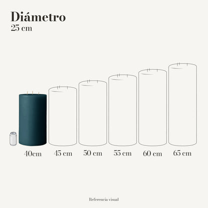 Cirio aqua 25 cm diámetro - La Vela Amaltea