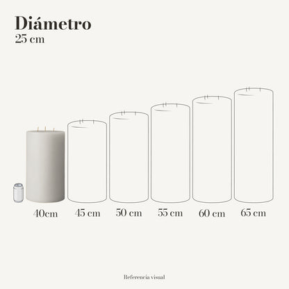 Cirio blanco 25 cm diámetro - La Vela Amaltea