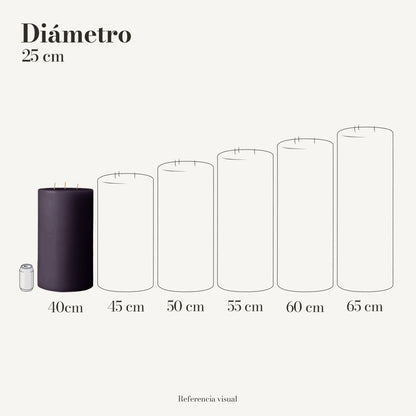 Cirio morado oscuro 25 cm diámetro - La Vela Amaltea