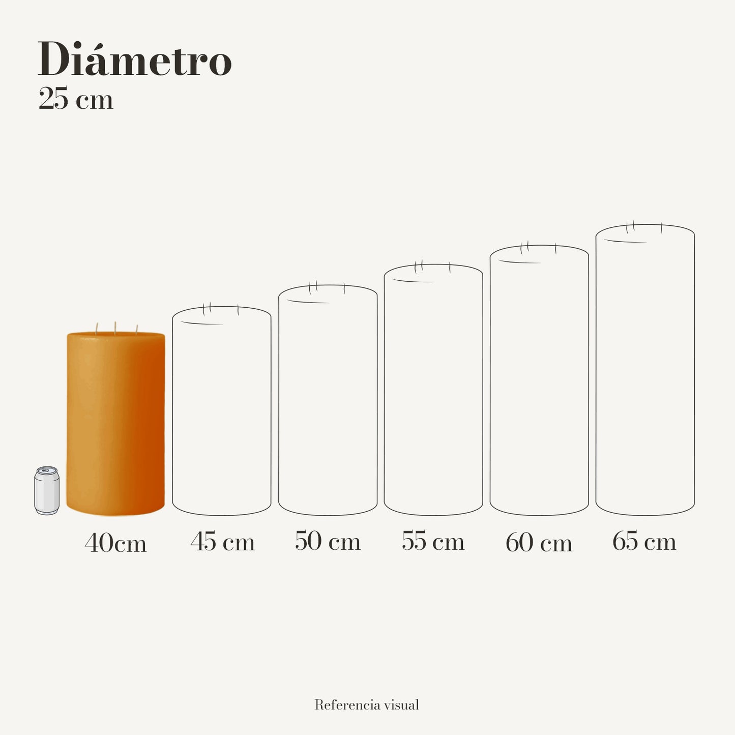 Cirio naranja 25 cm diámetro - La Vela Amaltea