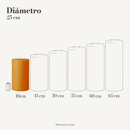Cirio naranja 25 cm diámetro - La Vela Amaltea
