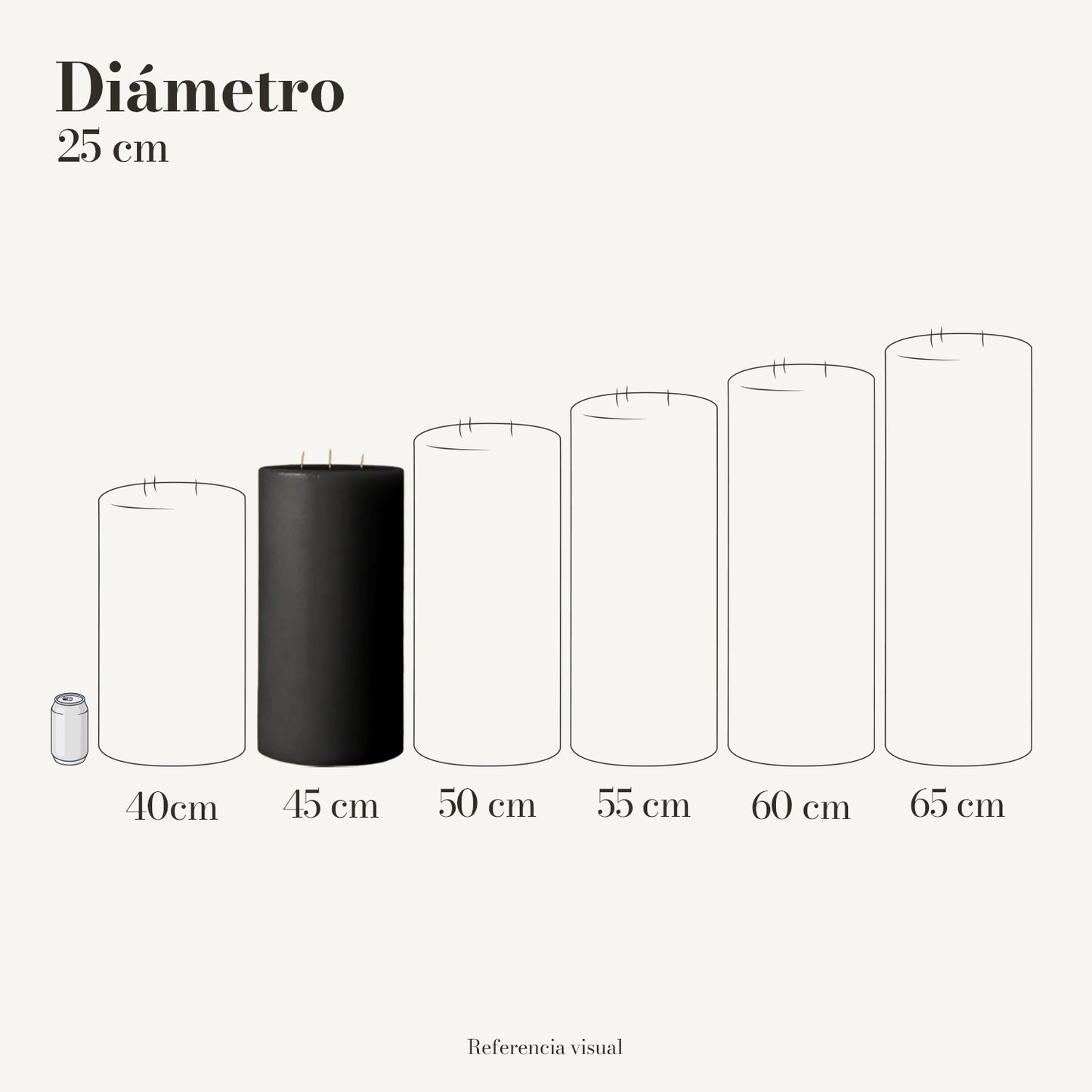 Cirio negro 25 cm diámetro - La Vela Amaltea