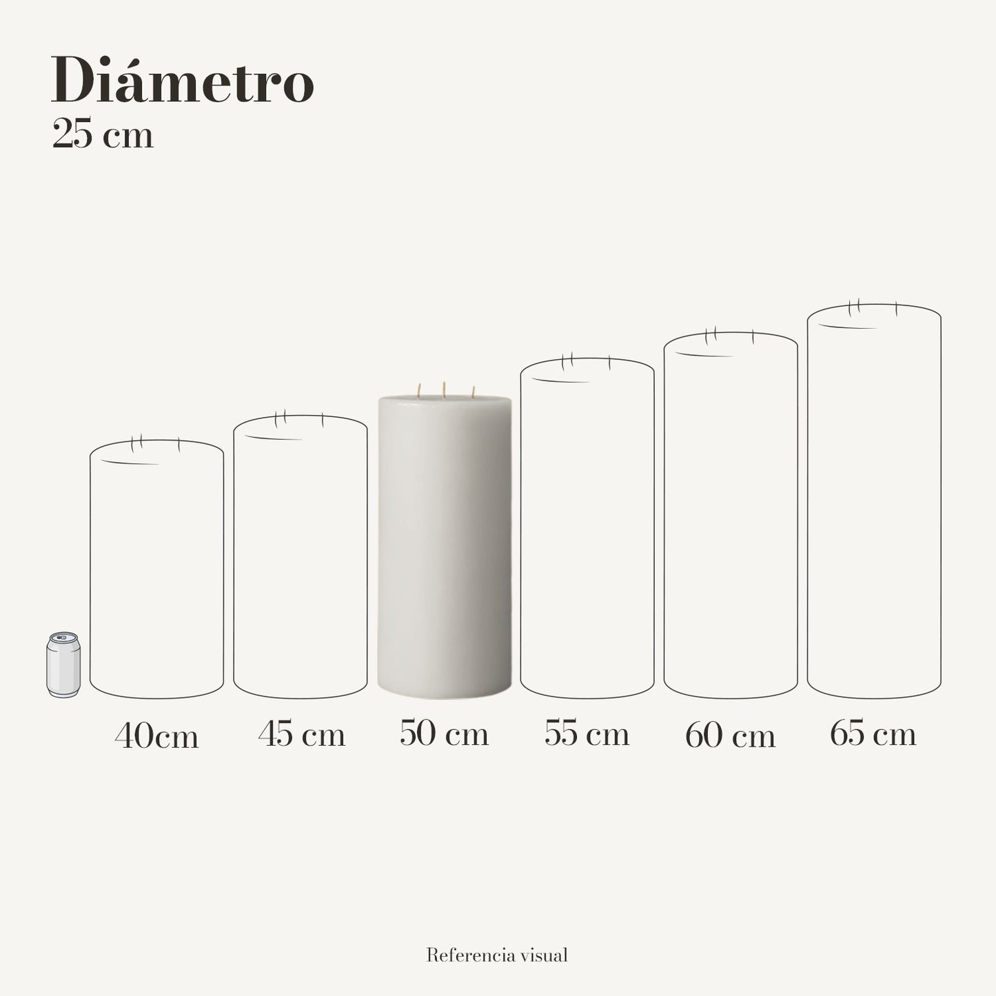 Cirio blanco 25 cm diámetro - La Vela Amaltea