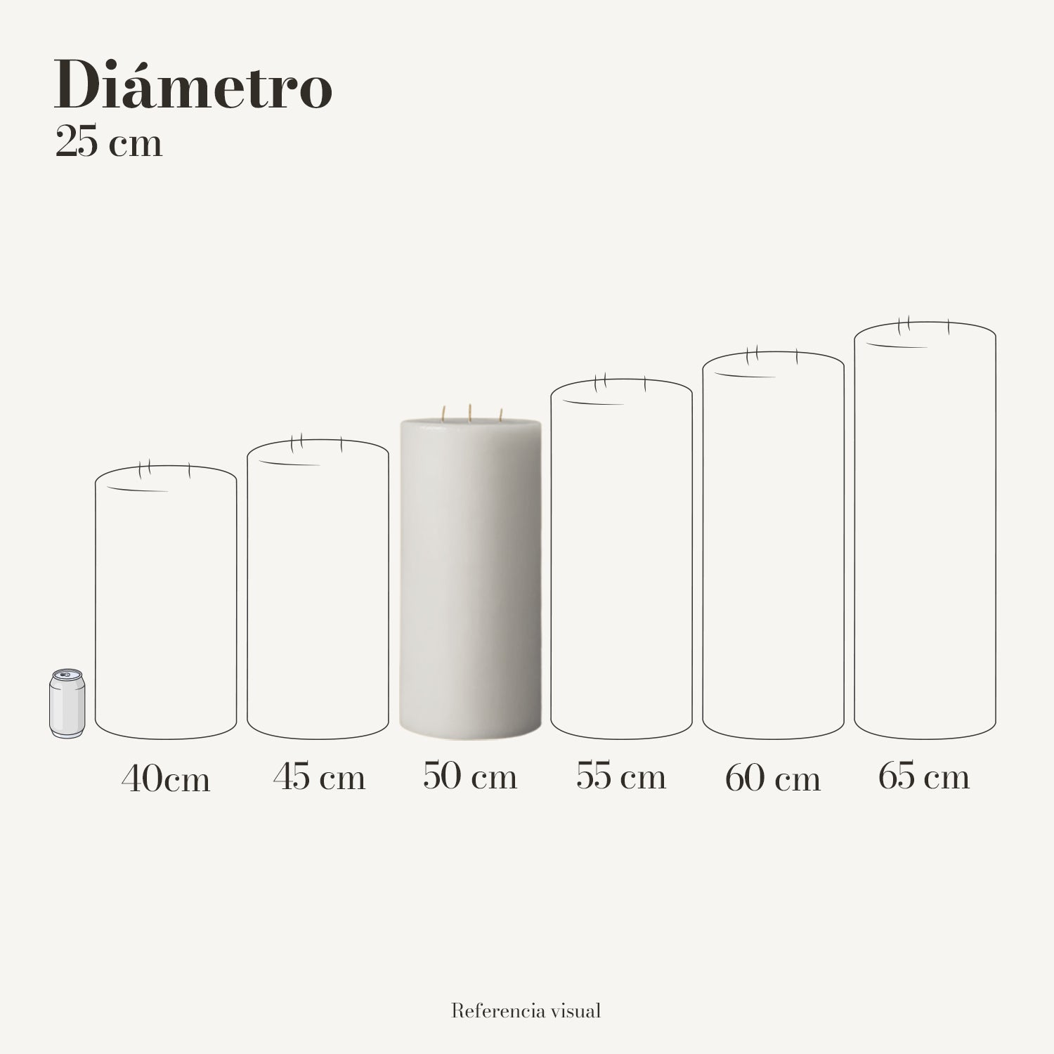Cirio blanco 25 cm diámetro - La Vela Amaltea