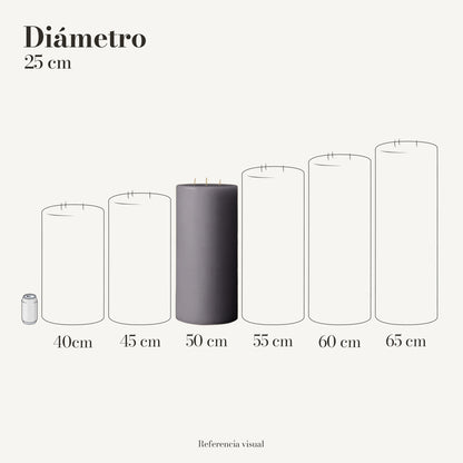 Cirio gris 25 cm diámetro - La Vela Amaltea