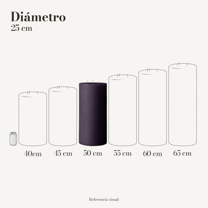 Cirio morado oscuro 25 cm diámetro - La Vela Amaltea