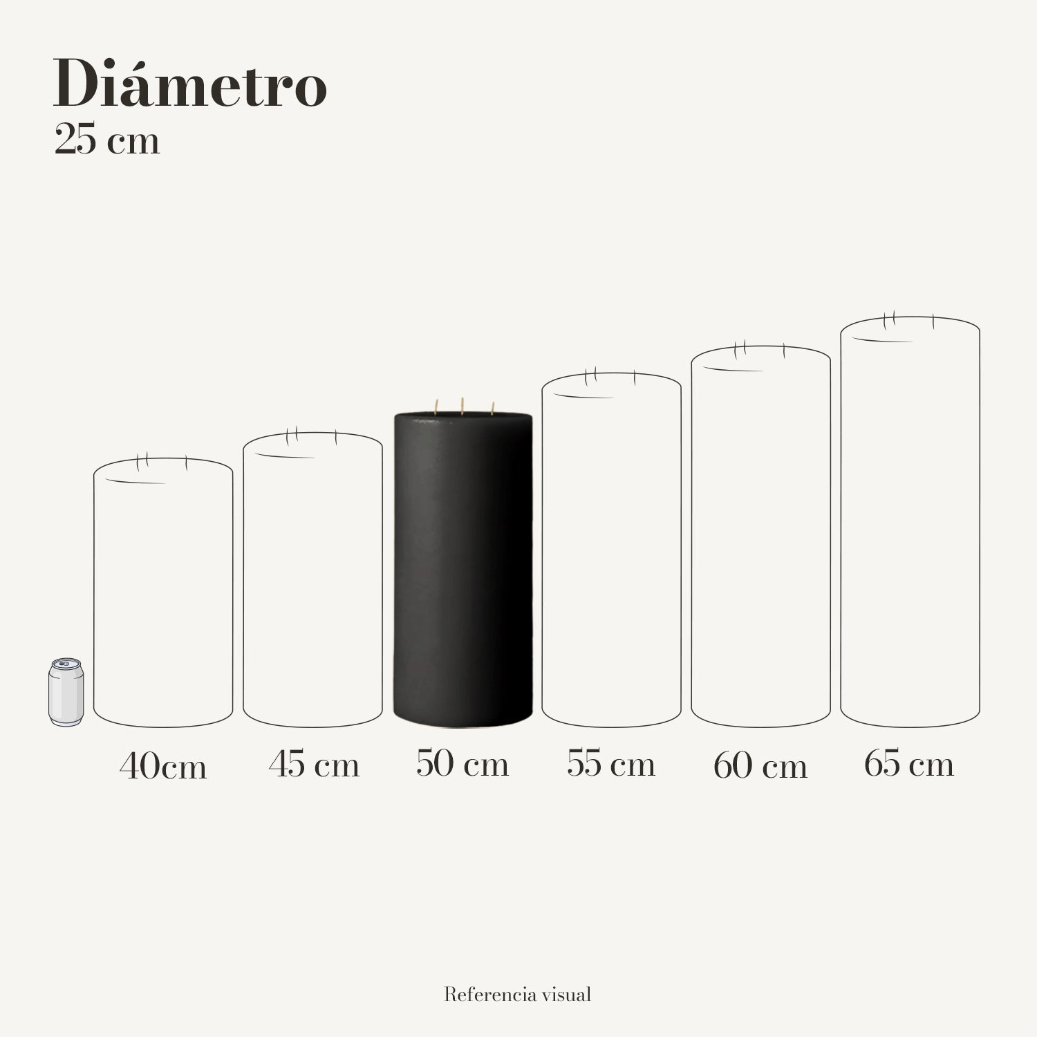 Cirio negro 25 cm diámetro - La Vela Amaltea