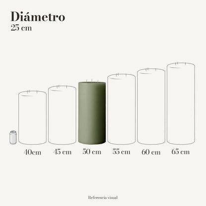 Cirio pistache 25 cm diámetro - La Vela Amaltea