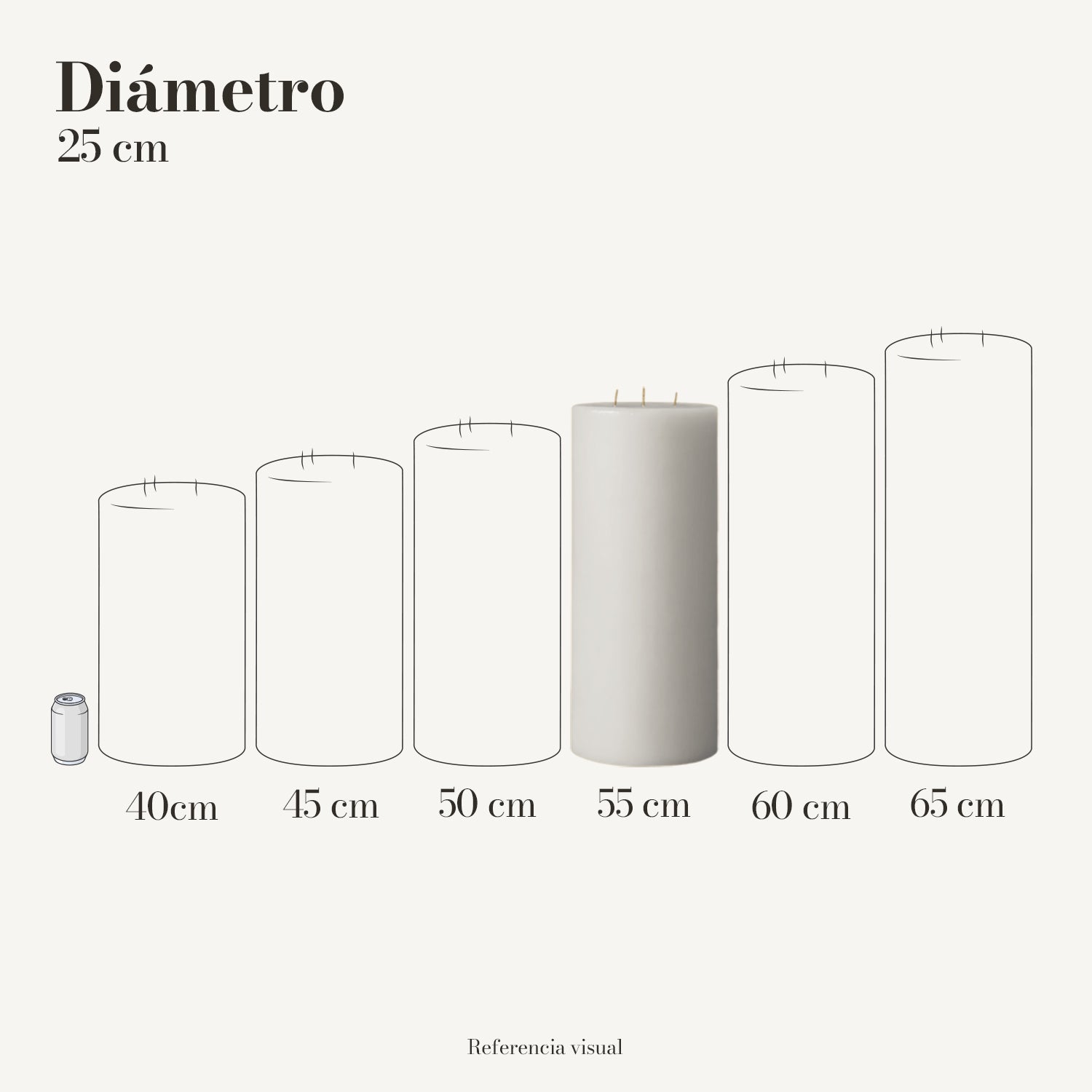 Cirio blanco 25 cm diámetro - La Vela Amaltea