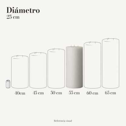 Cirio blanco 25 cm diámetro - La Vela Amaltea