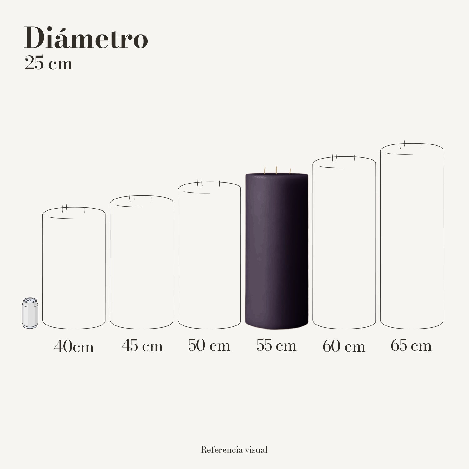 Cirio morado oscuro 25 cm diámetro - La Vela Amaltea