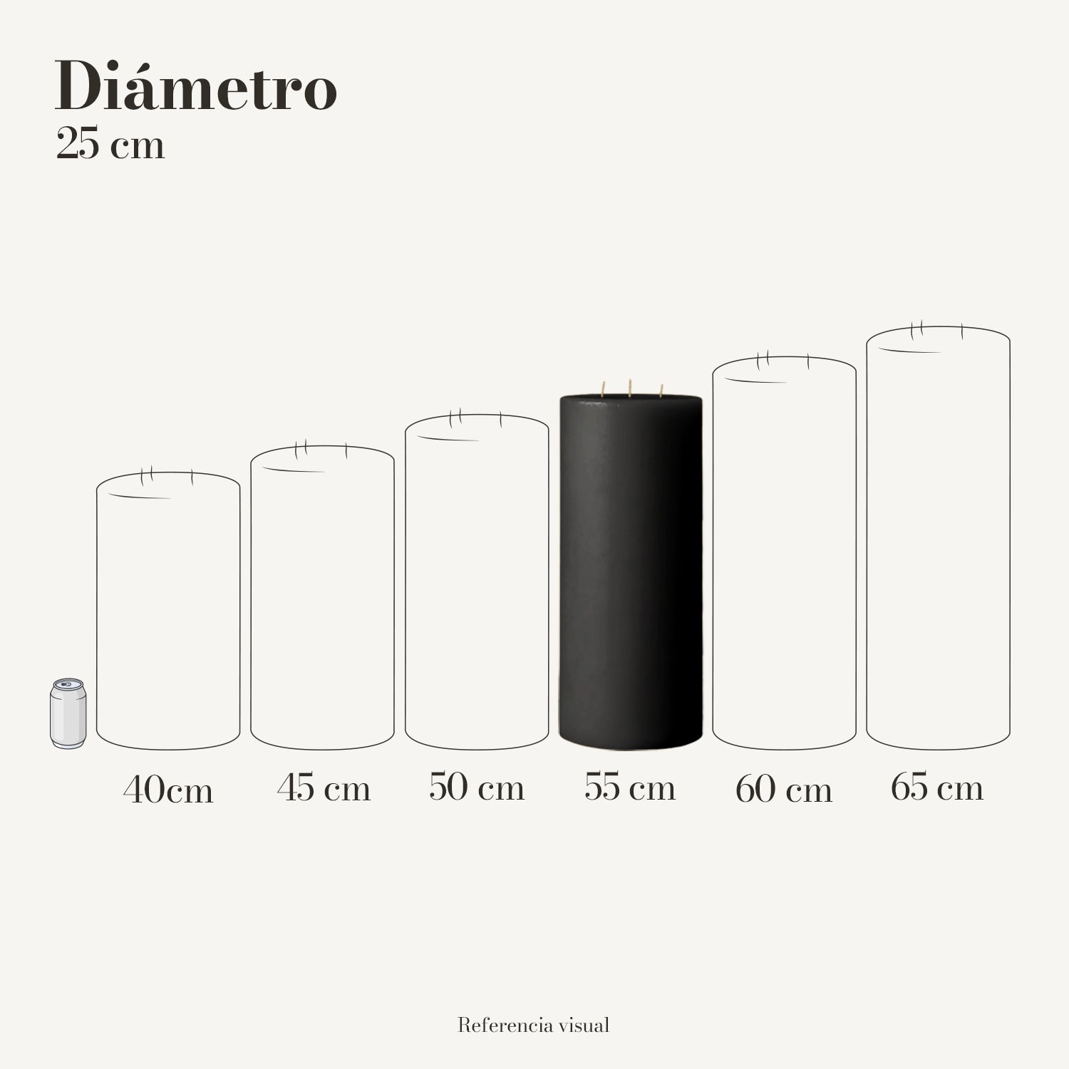 Cirio negro 25 cm diámetro - La Vela Amaltea