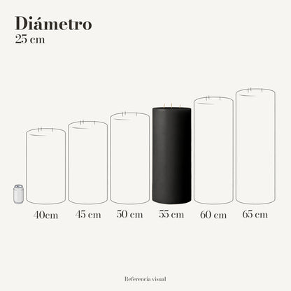 Cirio negro 25 cm diámetro - La Vela Amaltea