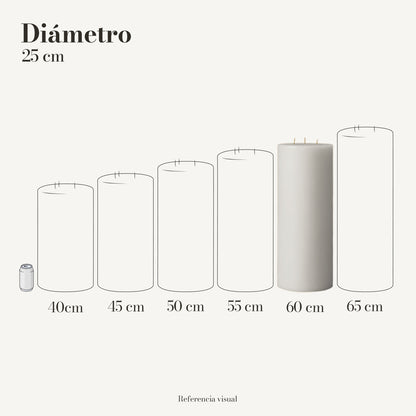 Cirio blanco 25 cm diámetro - La Vela Amaltea