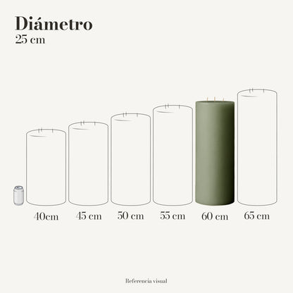 Cirio pistache 25 cm diámetro - La Vela Amaltea