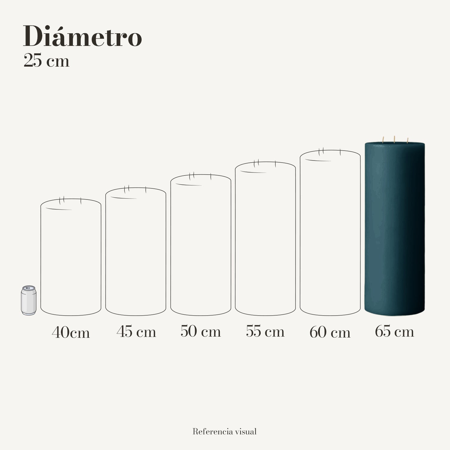 Cirio aqua 25 cm diámetro - La Vela Amaltea