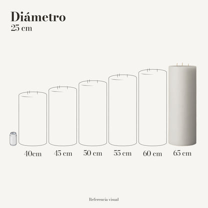 Cirio blanco 25 cm diámetro - La Vela Amaltea