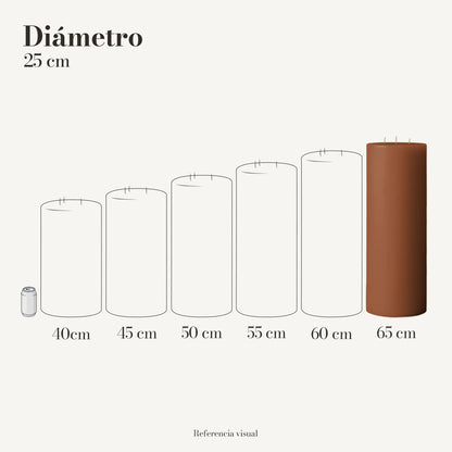 Cirio café claro 25 cm diámetro - La Vela Amaltea