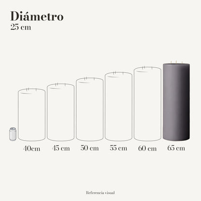 Cirio gris 25 cm diámetro - La Vela Amaltea
