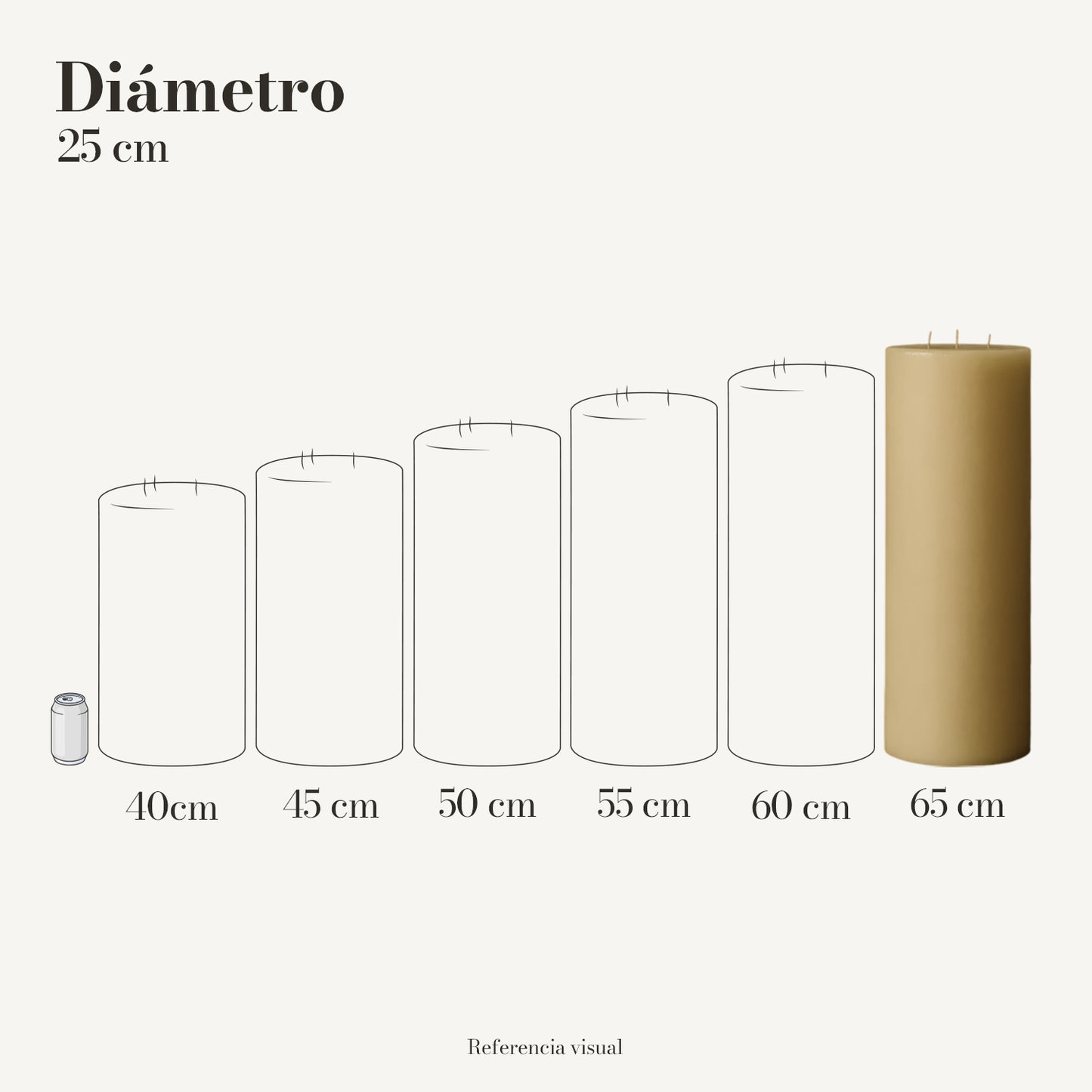 Cirio natural 25 cm diámetro - La Vela Amaltea
