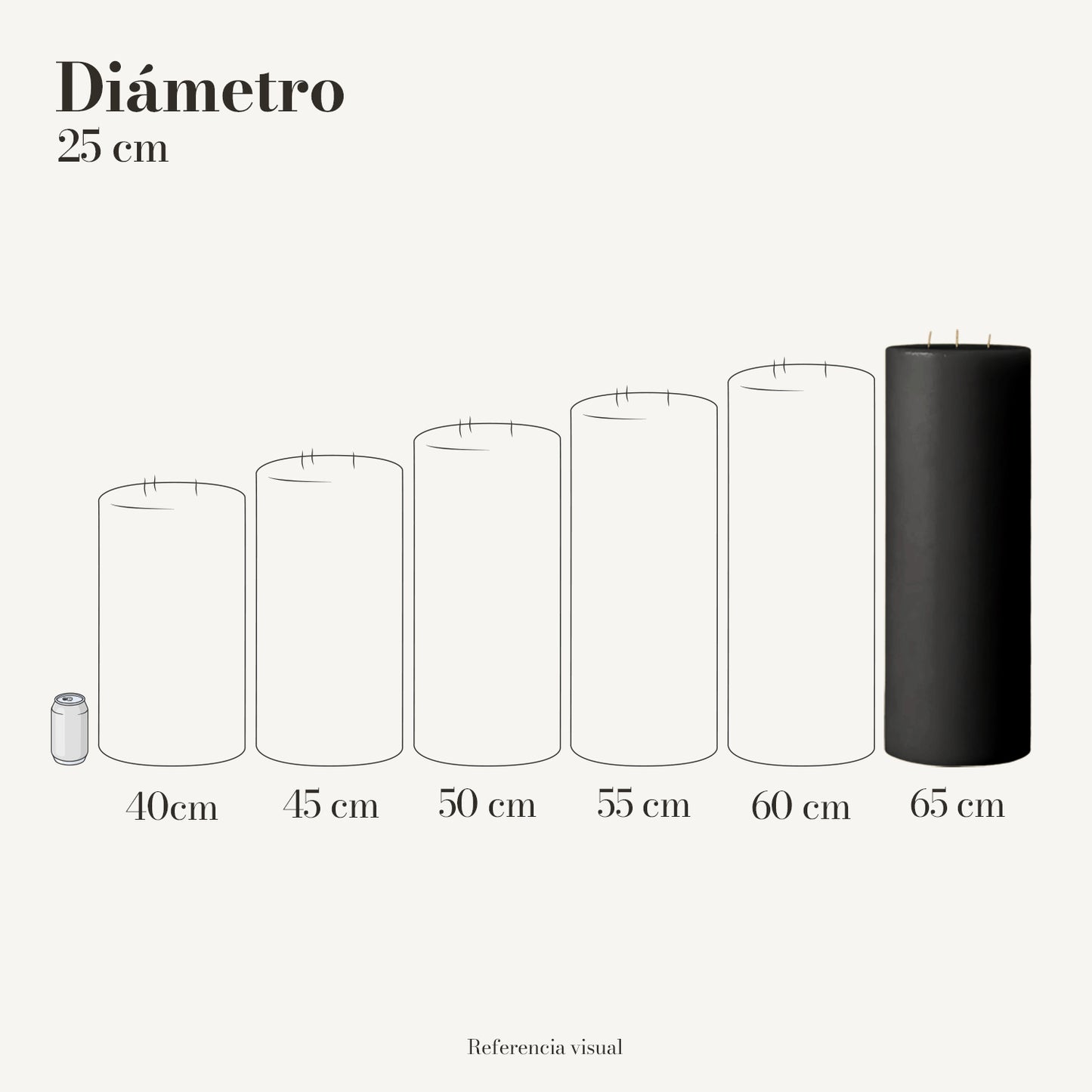 Cirio negro 25 cm diámetro - La Vela Amaltea