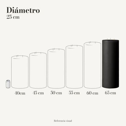 Cirio negro 25 cm diámetro - La Vela Amaltea