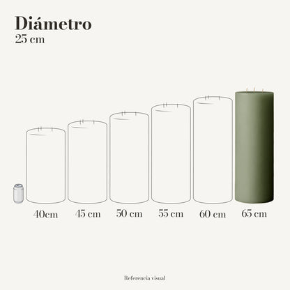Cirio pistache 25 cm diámetro - La Vela Amaltea