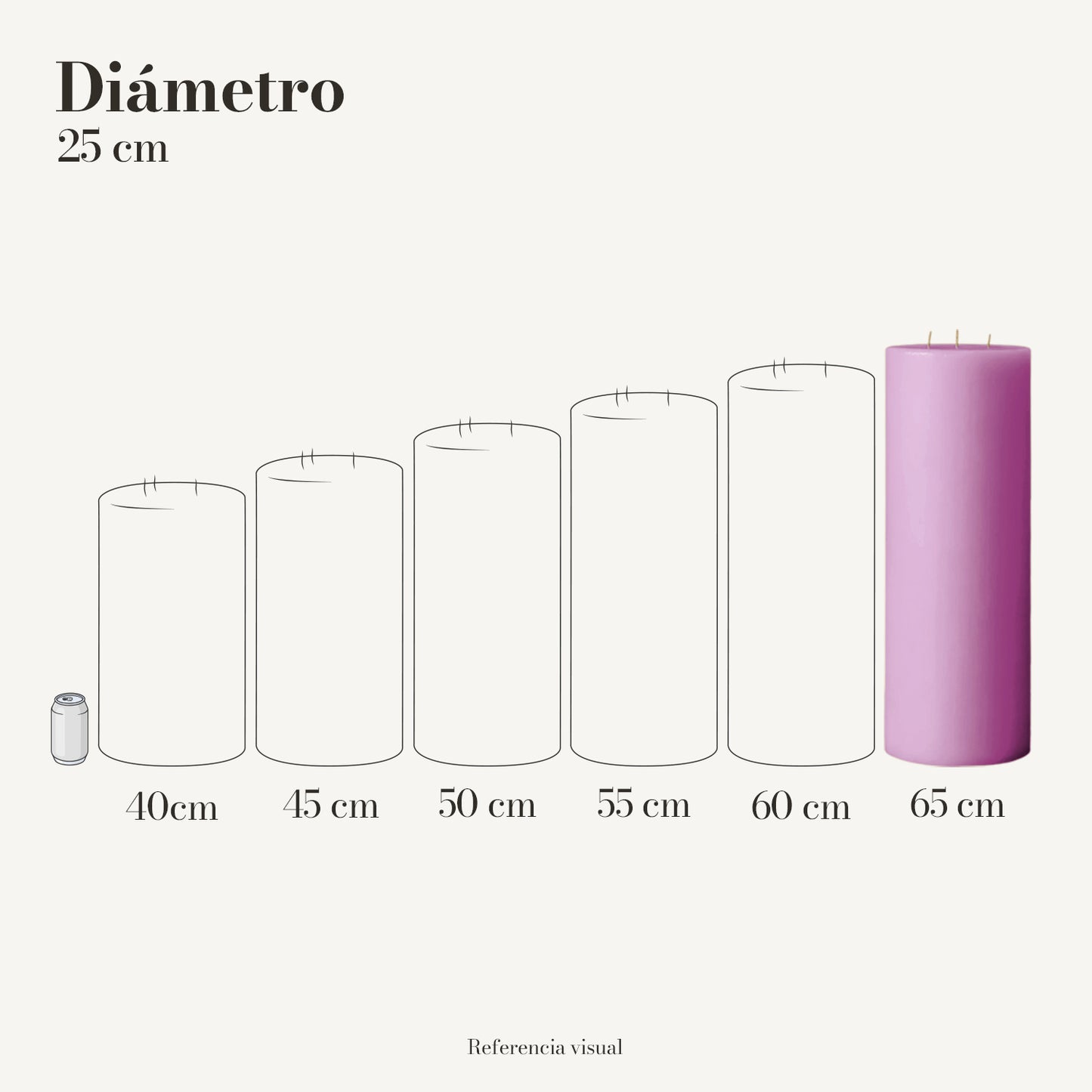Cirio rosa mexicano 25 cm diámetro - La Vela Amaltea